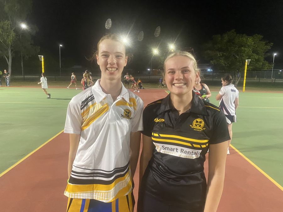 Townsville Grammar School netballers, one in a Smart Rentals sponsored club polo