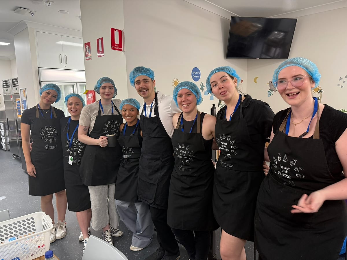 The Smart Rentals team in the Townsville Ronald McDonald House kitchen
